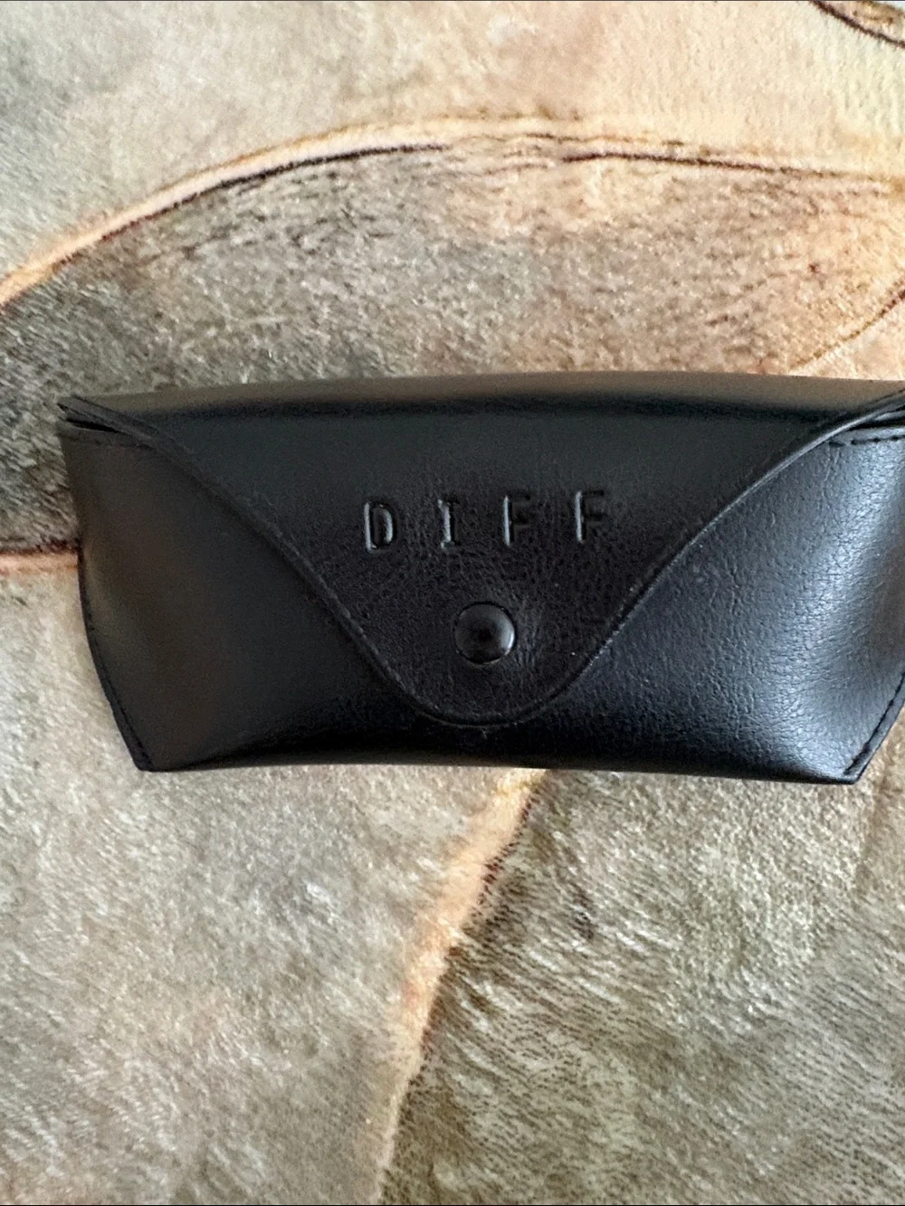 Diff Eyewear Transparent Brown Frames with Gold Temple Logo